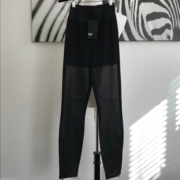 PAIGE GENUINE LEATHER HIGH WAIST PANTS